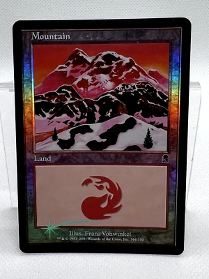 MTG Magic The Gathering Odyssey Land Mountain Common Foil LP - Image 1 of 2