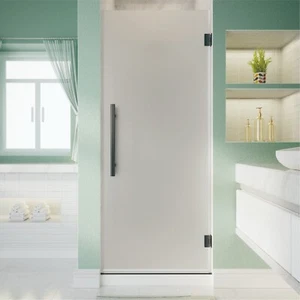 30 in.W x 72 in.H Frameless Pivot Shower Door 5/16in SGCC Frosted Tempered Glass - Picture 1 of 11