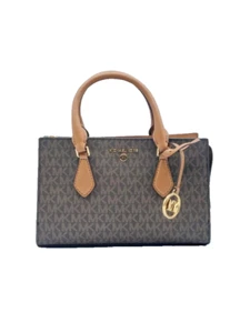 Michael Kors Valerie Small Logo Satchel 30F2G9VS1B BROWN / ACORN - Picture 1 of 8