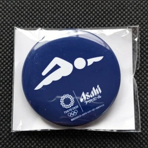 Tokyo Olympic 2020 Original Can Badge Pictograma Natación Sin Abrir Asahi Japón - Imagen 1 de 4