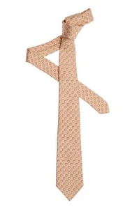 Les Copains Salmon-Pink 100% Silk Neck Tie - Picture 1 of 2