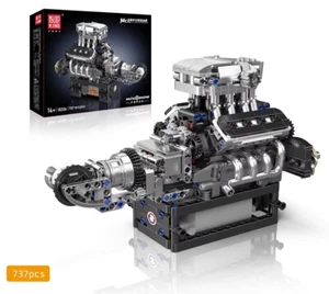 Mould King 10206 Supercar Engine Motorised 737 pcs Complete Kit NEW Free Post - Picture 1 of 6