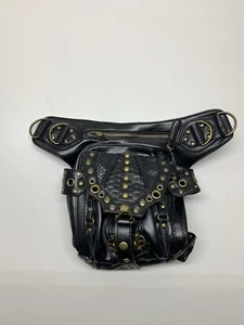 GT Steel Moster Steam Punk Backpack Hip Thigh Bag Black - Picture 1 of 11