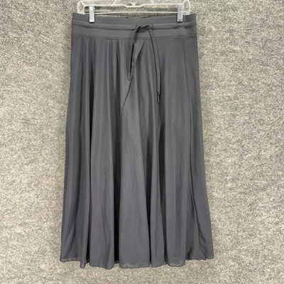 无品牌裙子女式L大号灰色A字迷笛抽绳衬里中腰休闲 — 第 1/4 张图片