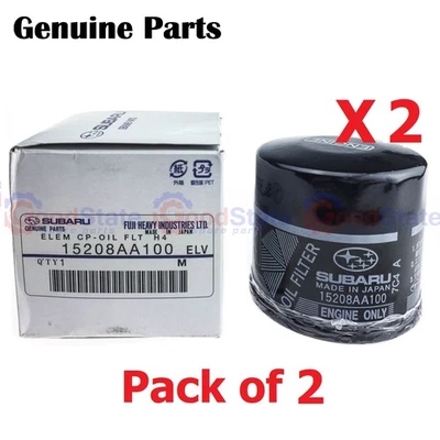 GENUINE Subaru Liberty Outback Impreza Forester EJ Engine Oil Filter Set of 2 - Image 1 of 2