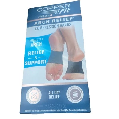 Copper Fit Copper Infused Arch Relief & Support Compression Bands One Size - Image 1 of 2