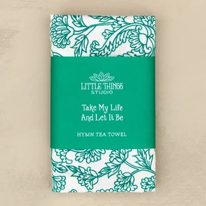 Neu Hymn Geschirrtuch Little Things Studio Nimm mein Leben und lass Baumwolle 24" x 20" - Bild 1 von 3