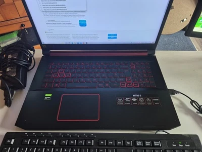 ACER NITRO 5 17'' 8GB RAM I5-9300H AN517-51 WINDOWS 10 WORKS EXCEPT THE KEYBOARD - Image 1 of 4