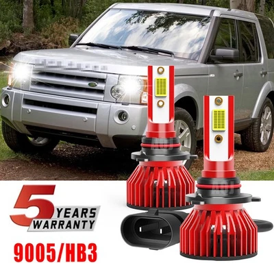 For Land Rover LR3 2005-2009 LED Headlight Bulbs Kit High-Low Beam 6000K White - Image 1 of 4