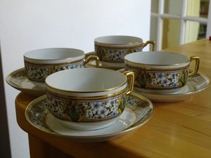 LIMOGES 4 ANCIENNES TASSE A CAFE OU THE PORCELAINE MANUFACTURE LEGRAND  1920 - Imagen 1 de 13