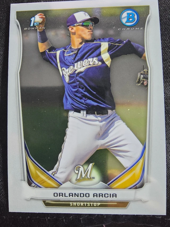 Base individual de béisbol Bowman 2011-2017, cromada, automática, inserto, lámina, variación Foto 1 de 1