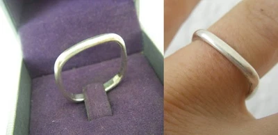 original / bague carré TAILLE 57 Argent MASSIF 925 / 3gr N°425 - Photo 1/4