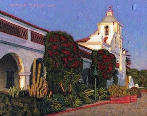 COLOR PRINT OF OIL PAINTING, CALIFORNIA MISSION #10 - Bild 1 von 1