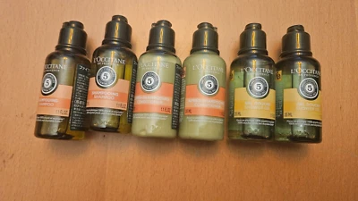 L'OCCITANE  6Piece Travel Bath Set (2)- Shampoo (2)/ Conditioner/Shower Gel (2) - Image 1 of 4
