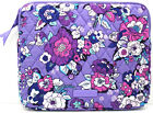 New Without Tag Vera Bradley Ipad Cotton Sleeve Cover Floral Print Light Purple 