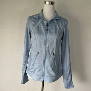 Tangerine Womens Activewear Jacket  S Blue Full Zip Athleisure Stretch Mock Neck - Picture 1 of 18