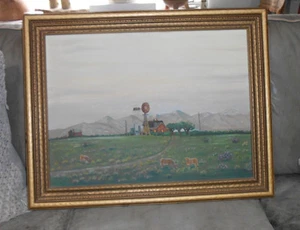 1947 Landschaft Ölgemälde von Monterrey Künstler Martin Looney - Bild 1 von 5