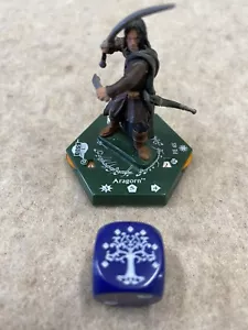 Juegos de dientes de sable El Señor de los Anillos combate hexadecimal Aragorn FE65 dados LOTR - Imagen 1 de 1