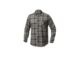 Flanelle à Carreaux Chemise de Bûcheron Travail Chemise Flanelle Noir Gris Chaud - Picture 1 of 24
