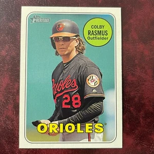 2018 Topps Heritage 1969 Set COLBY RASMUS high #675 BALTIMORE ORIOLES - Picture 1 of 1