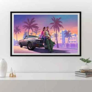 Poster digitale GTA 6 Wall Art Design tema GTA fan art poster stampa giocatori GTA - Foto 1 di 4