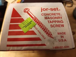 100 Pack Made In U.S.A. JOR-SET 1/4" x 1-1/4" Concrete Anchor Screws - Picture 1 of 5