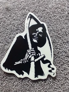 Small Hand made Decal Sticker GRIM REEPER REAPER OF DEATH - Picture 1 of 8
