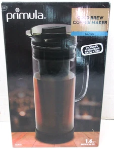 New Primula 1.6Qt / 1.5 Liter Glass Carafe Cold Brew Coffee Maker - Picture 1 of 3