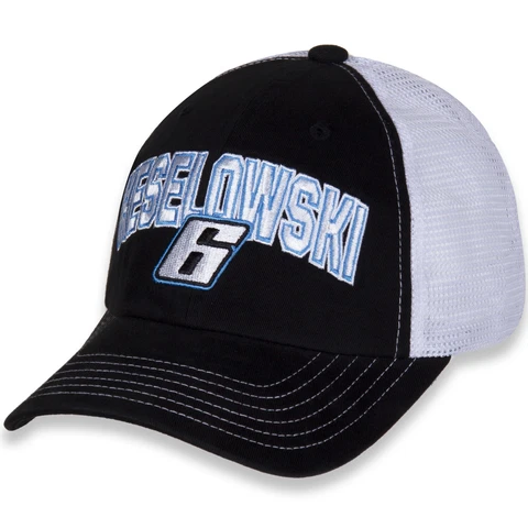 Women's Checkered Flag Black/White Name & Number Adjustable Hat Cover