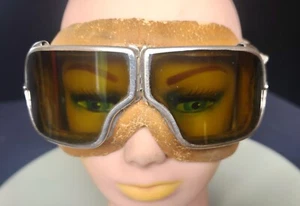 VINTAGE MOTORCYCLE SAFETY GOGGLES GLASSE- 1940s - RETRO STYLE - Picture 1 of 21