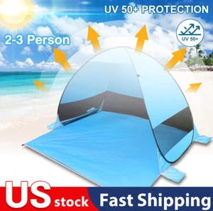 Pop Up Beach Tent Portable Sun Shade Shelter Instant Tent Camping Fishing Canopy - Picture 1 of 7
