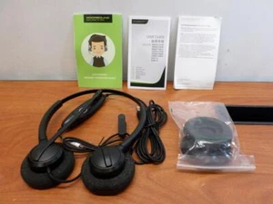 Addasound Crystal SR2732 Dual Ear - Stereo - Noise Cancelling USB Black - New - Picture 1 of 1