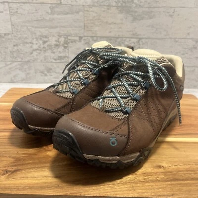 Oboz Sapphire Women's Sz 8.5 Waterproof Brown Leather Hiking Shoes - MINT - Image 1 of 4