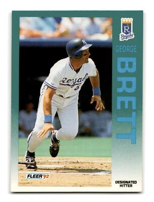 George Brett 1992 Fleer #154b HOF Kansas City Royals NM-MINT - Image 1 of 2