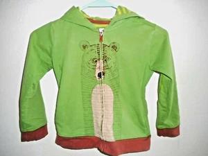 ROCKIN'BABY GREEN HOODIE WITH BEAR ON THE FRONT SIZE 4/5 - Picture 1 of 2