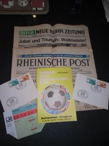Fußball WM 1974, NRZ Rhei. Post vom 8. 7.1974 Eintrittsk. Prog. und Ersttagsb. - Bild 1 von 7