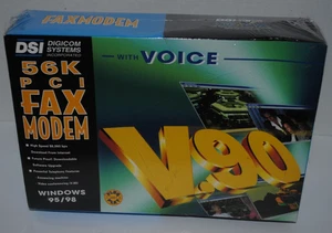 DSI DIGICOM SYSTEMS INC 56K PCI Fax Modem Windows 95/98 Vintage GAG GIFT? - Picture 1 of 1