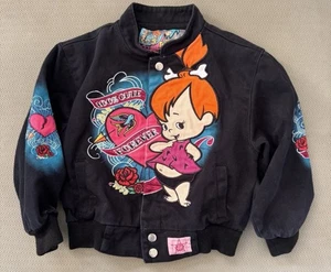 The Flintstones Pebbles Jacket Size XS-4 Black Vintage Pebbles, Embroidered - Picture 1 of 10