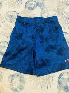 Champion Boys Active Athlecticwear Shorts Blue Black 10/12 - Picture 1 of 4