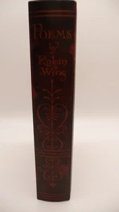 Poems Robin Wing Secret Storage Fake Book Box  Faux Leather Over Wood magnet - Picture 1 of 11