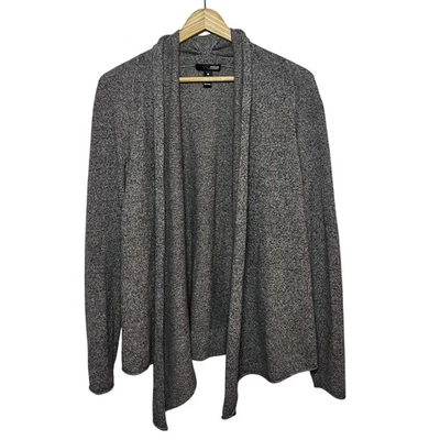 Suéter de cachemir AQUA para mujer grande marrón/gris frente abierto cárdigan 100 % cachemir Foto 1 de 4