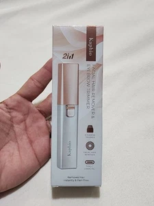 KAPHIO Facial And Eyebrow Hair Remover for Women Rechargeable 2 in 1 Trimmer NEW - Picture 1 of 4