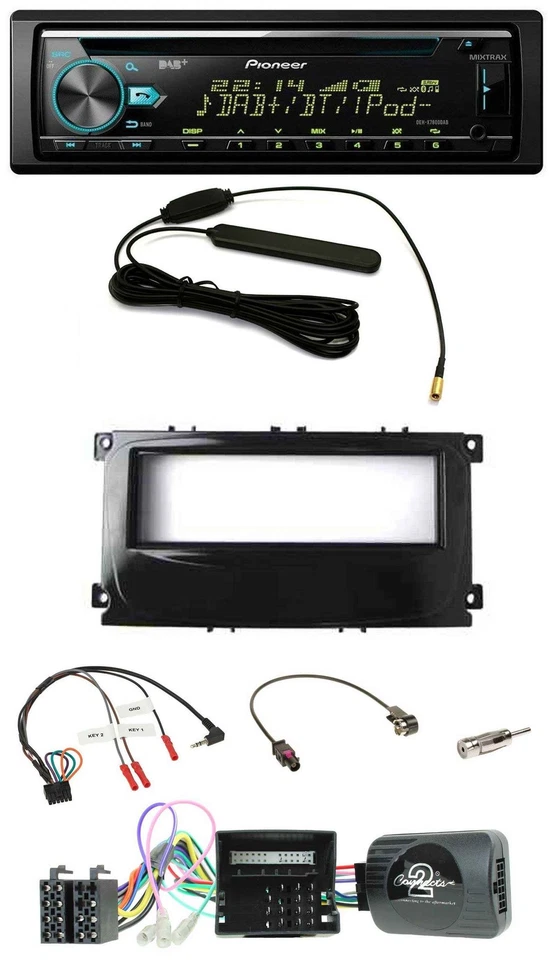 Pioneer CD MP3 Lenkrad DAB USB Autoradio für Ford Galaxy Focus C-Max Can ab 2007 - Bild 1 von 4