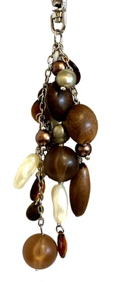 Miche: перламутровые бусины, кристаллы латунный брелок, подвеска, декоративный ярлык. ID-118 - Изображение 1 из 4