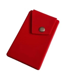 Handy Kartenetui / Smartphone-Etui / Silikon Kartenetui / Geldbörse / Rot - Bild 1 von 4
