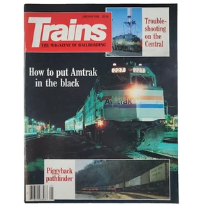 Trains Magazine Trains Model Man Amtrak Cave Railroading Vintage January 1986 - Picture 1 of 16