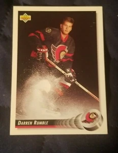 1992-93 Upper Deck - Ottawa Senators - Hockey Card #110 Darren Rumble Rookie - Picture 1 of 2
