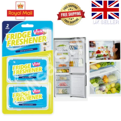 2PC FRIDGE FRESH DEODORISER AIR FRESHENER KITCHEN SMELL ODOUR REFRIGERATOR CLEAN - Image 1 of 2