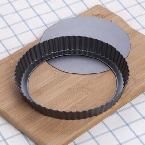 Tart Pan, Quiche Pan, Non-Stick Removable Loose Bottom Carbon Steel 9In Tart Pa - Picture 1 of 7