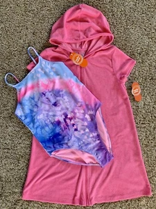 Wonder Nation Girls Size 14/16 Unicorn One-Piece Swimsuit & Coverup/ NWT - Picture 1 of 10